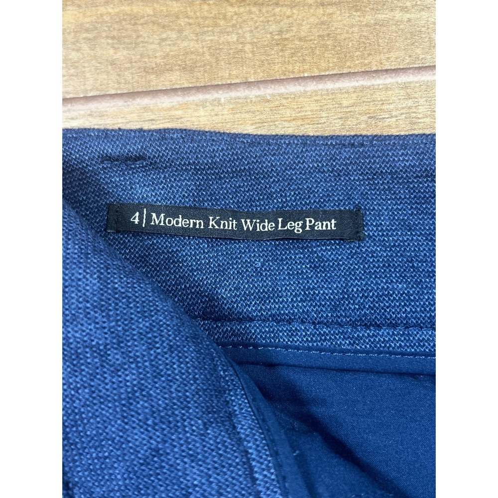 Talbots Modern Knit Wide Leg Pant‎ Blue Women's Size 4 - Picture 6 of 10